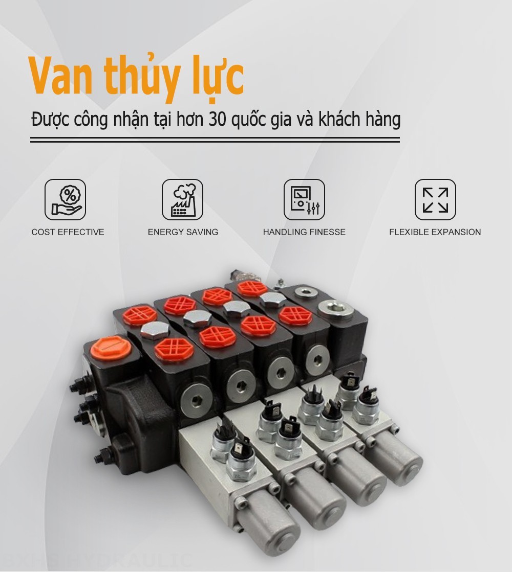 DLS180 Micro Switch Điều khiển thủ công Xy lanh 4 Van định hướng phân đoạn